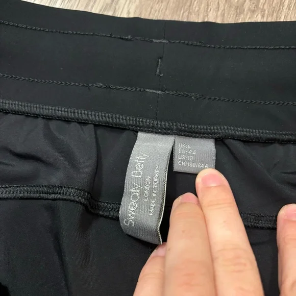 Sweaty Betty Black Explorer Pants Stretch Women's US Size 12 UK Large 25” Inseam - Picture 4 of 4